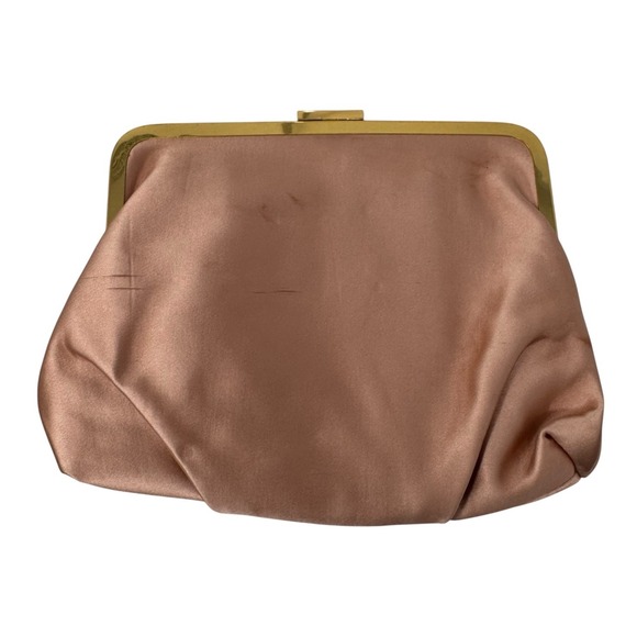 J Crew Frame Clutch In Satin Purse Dusty Pink Evening Event Party Wedding NWT - Picture 1 of 10